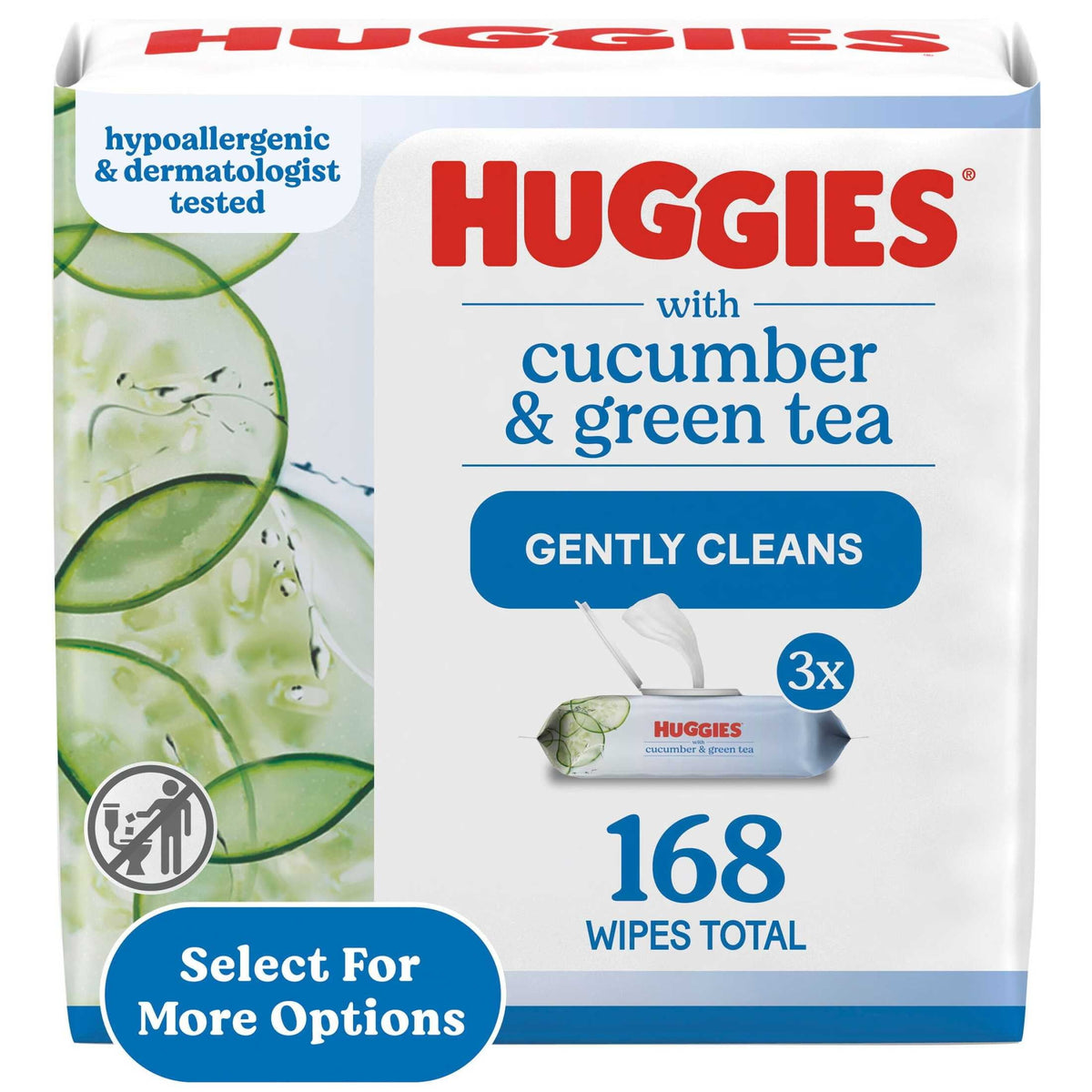 Huggies Natural Care Refreshing Baby Wipes, Cucumber & Green Tea - 50130 - LL Medico
