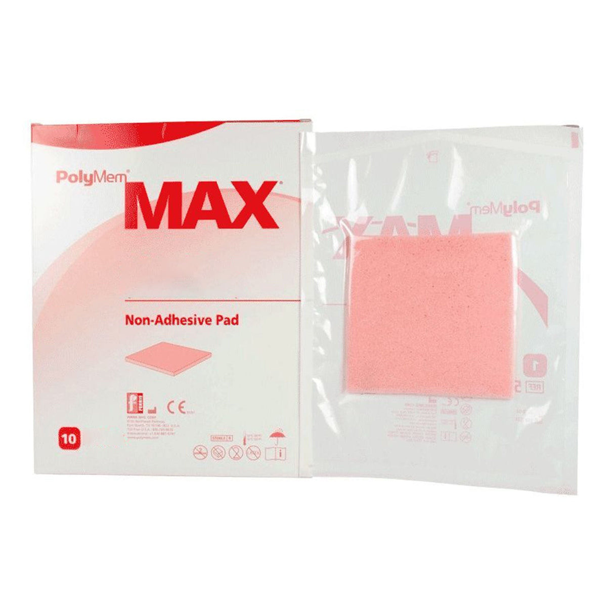 PolyMem Max Nonadhesive Without Border Foam Dressing, 3 x 3 Inch