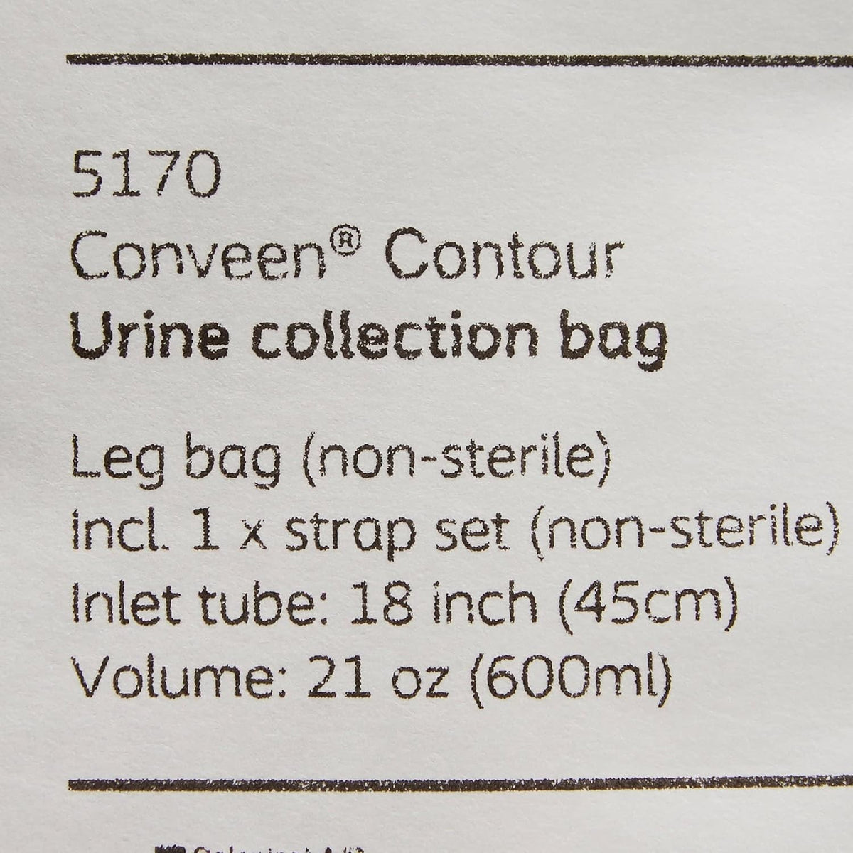 Coloplast Conveen Contour Leg Bag, 600 mL