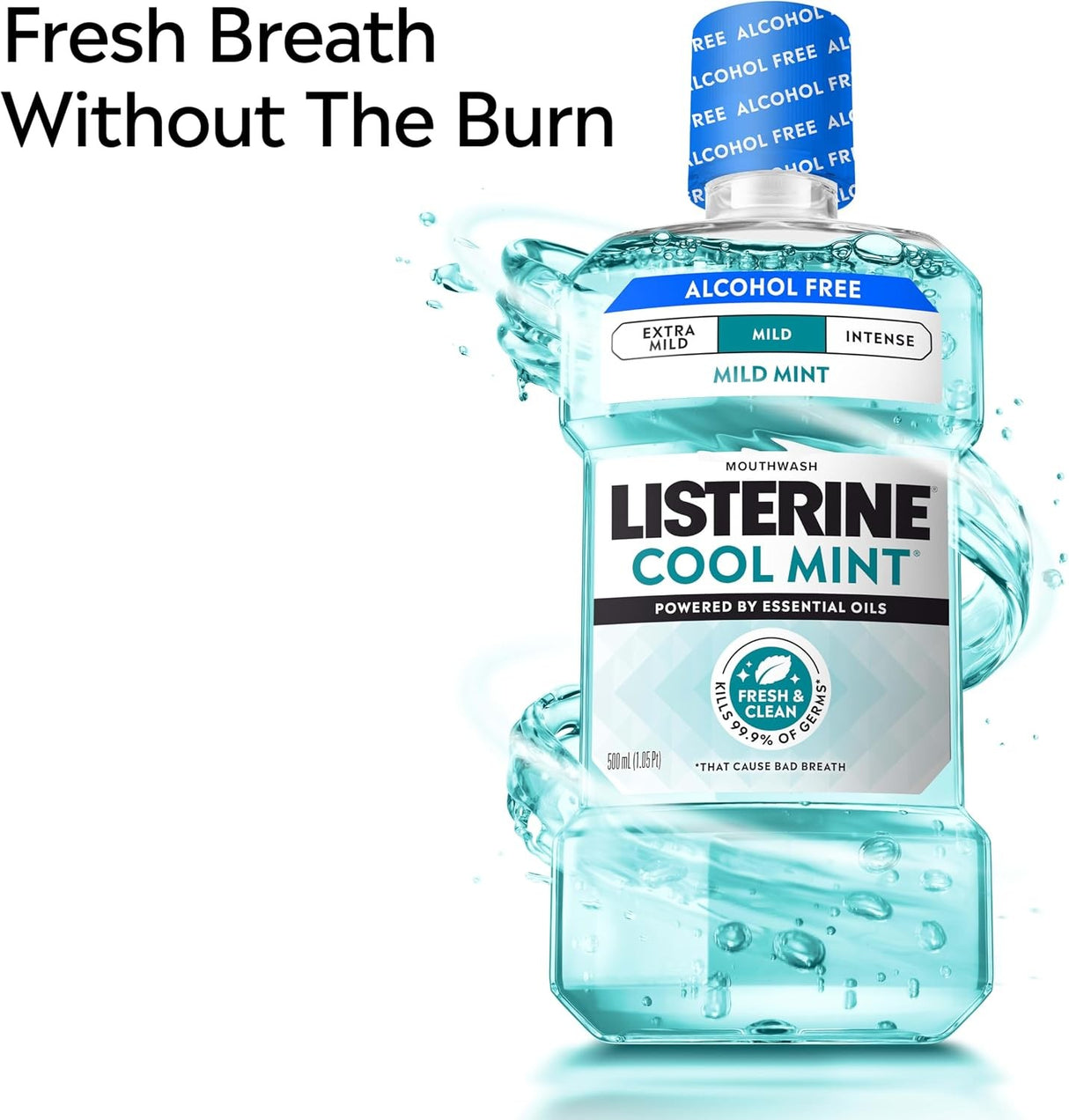 Listerine Cool Mint Mouthwash, Alcohol Free, Mild Mint - 524283000 - LL Medico