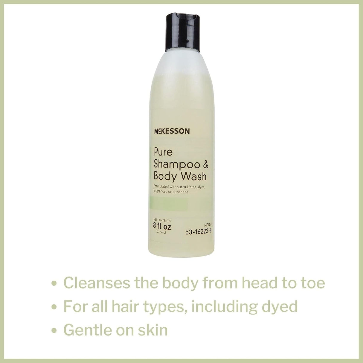 McKesson Pure Shampoo & Body Wash, Unscented, 8 fl oz