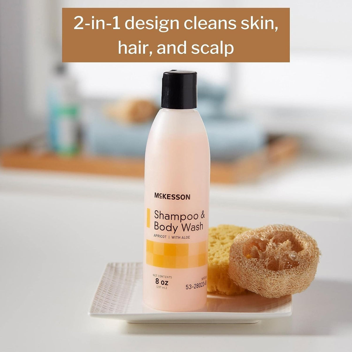 McKesson Shampoo & Body Wash, Apricot with Aloe, 8 oz