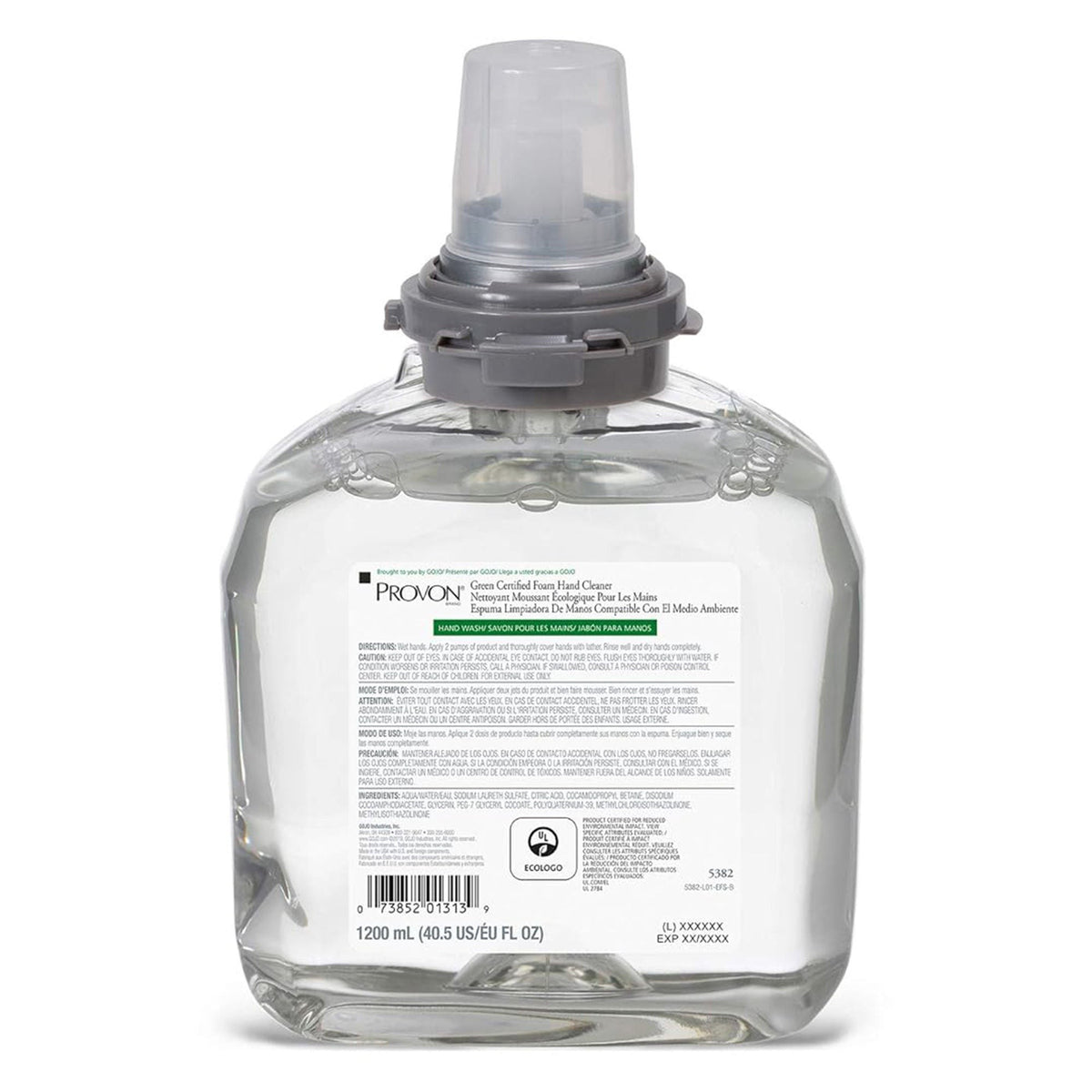 Provon Green Certified Foam Hand Cleaner, Unscented, 1200 mL
