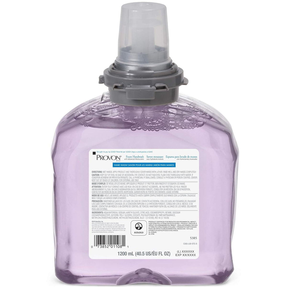 Provon Clear & Mild Foam Handwash, 1,200 mL Refill Bottle