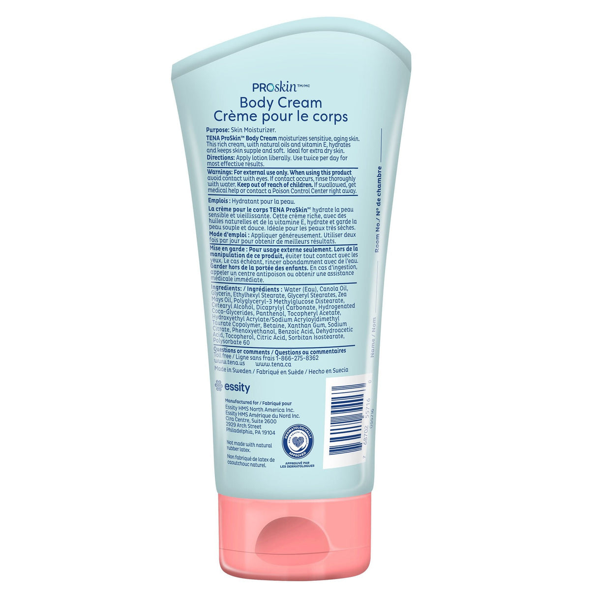 TENA ProSkin Body Cream, Fragrance Free, 5.1 fl oz, Case of 6