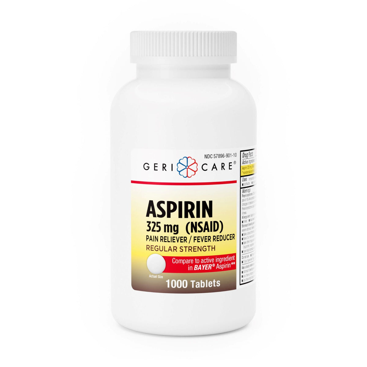 Geri-Care Aspirin Pain Relief, 325 mg, Tablet - 1,000 count - LL Medico