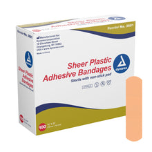 Dynarex Sheer Plastic Adhesive Bandages, 3/4" x 3" - 3601 - LL Medico