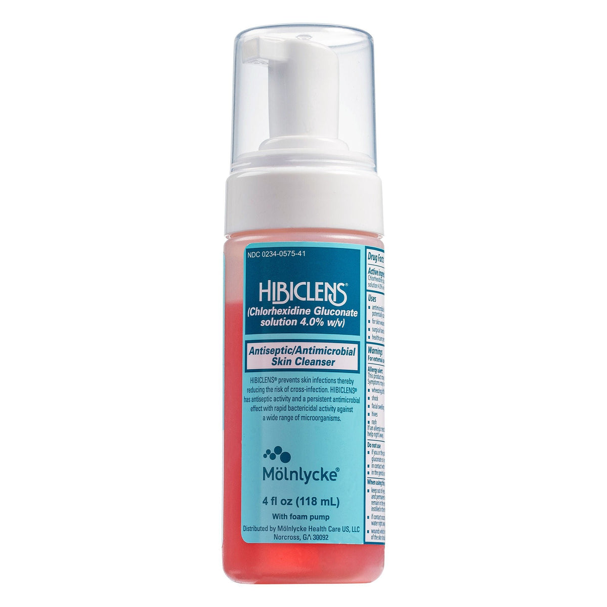 Hibiclens Antiseptic Antimicrobial Skin Cleanser, Liquid, 4 oz. Pump Bottle, 4% CHG Chlorhexidine Gluconate, Nonsterile - 57541-Single - LL Medico