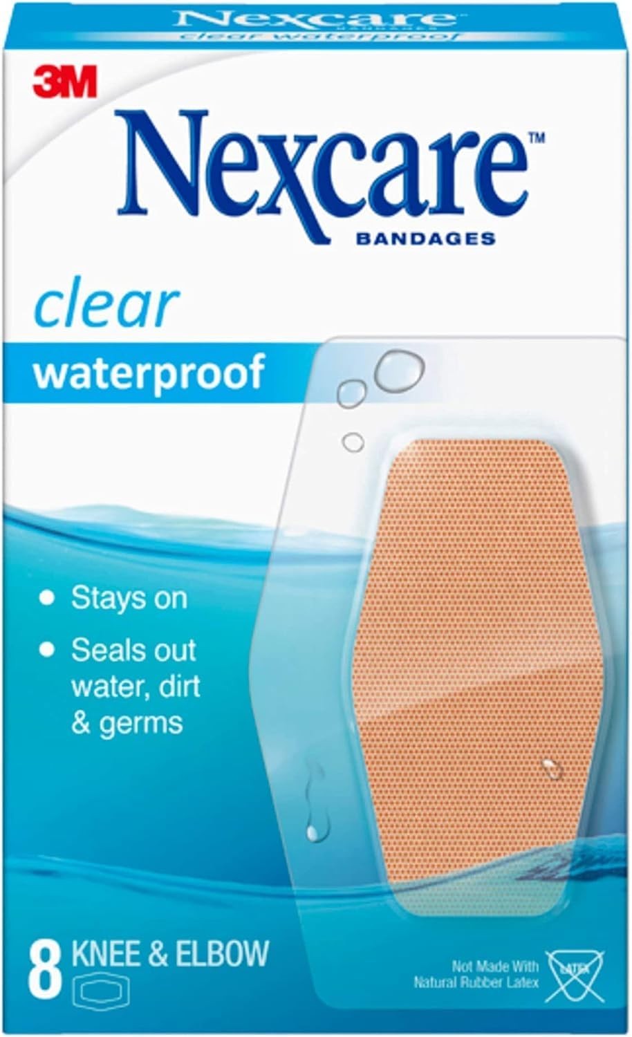 3M Nexcare Waterproof Knee & Elbow Bandages, Sterile, 2.38 x 3.5" - 581-08 - LL Medico