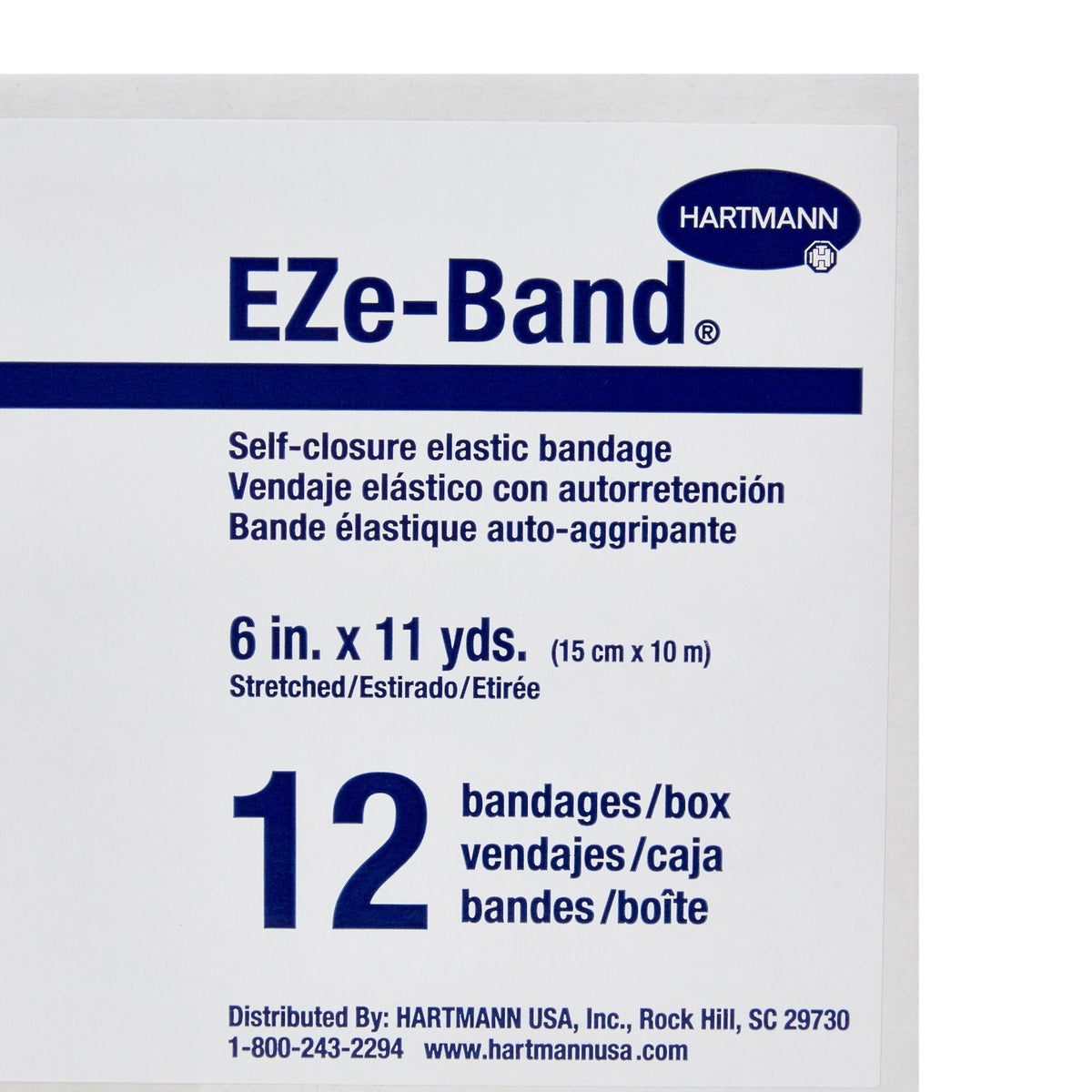 EZe-Band LF Elastic Bandage, Double Hook and Loop Closure, Tan, Elastic, NonSterile - LL Medico