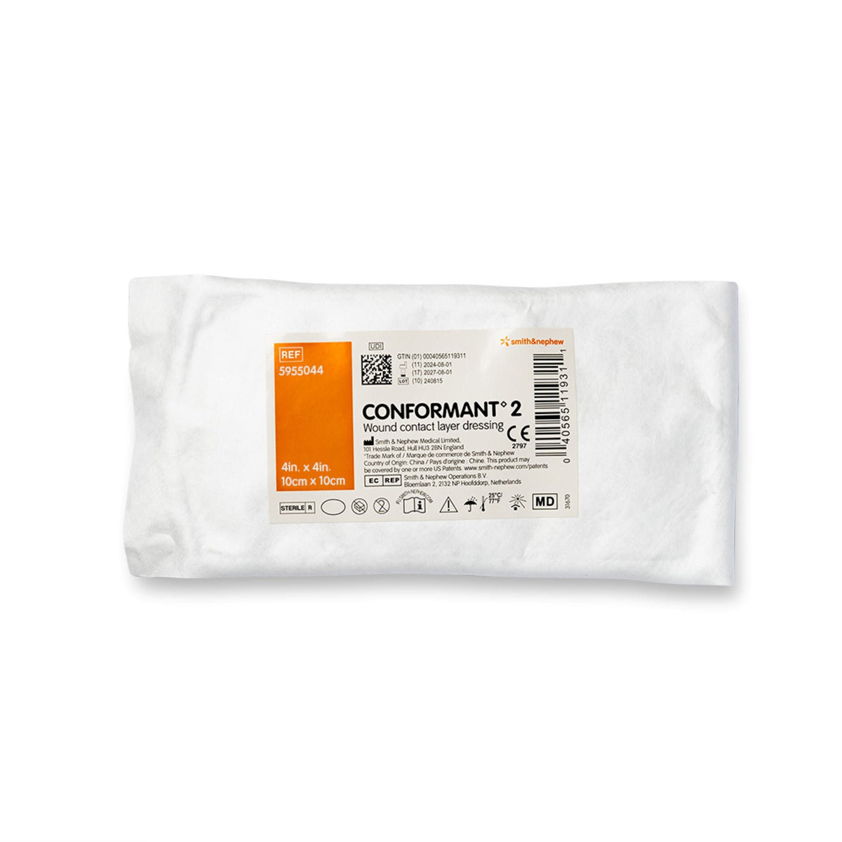 Conformant 2 Wound Contact Layer Dressing, 4 x 4", Polyethylene, Sterile - 5955044-Single - LL Medico