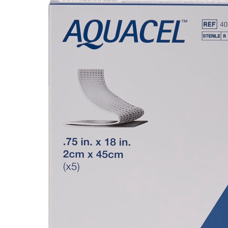 Aquacel Ribbon Hydrofiber Gelling Fiber Wound Dressing, ¾ x 18 Inch