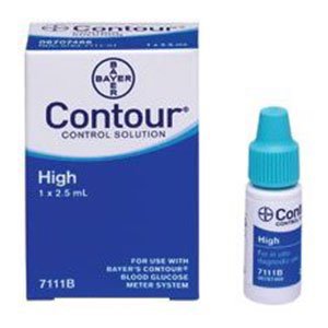 Ascensia Contour Blood Glucose Control Solution, High Level, 2.5 mL