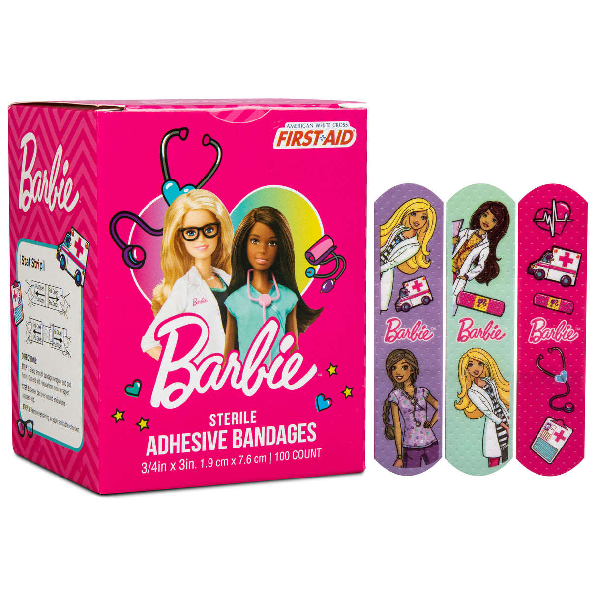 Barbie Stat Strip Adhesive Strip, 3/4 x 3 Inch