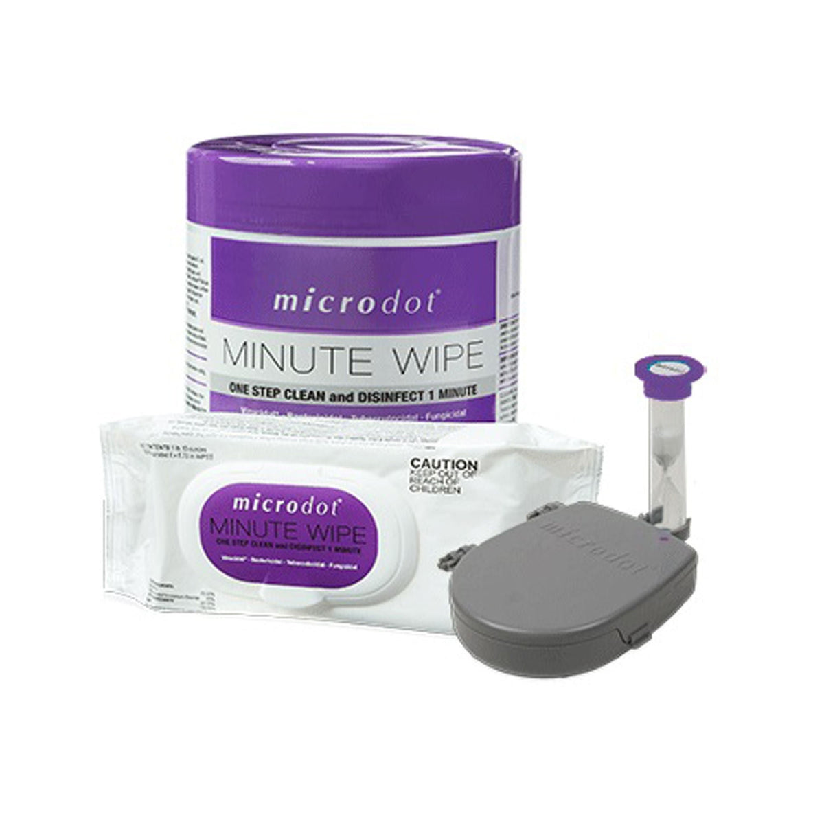 microdot Minute Wipe, Premoistened Alcohol Based Surface Disinfectant Cleaner, 6 x 6.75", Nonsterile - 601-24 - LL Medico