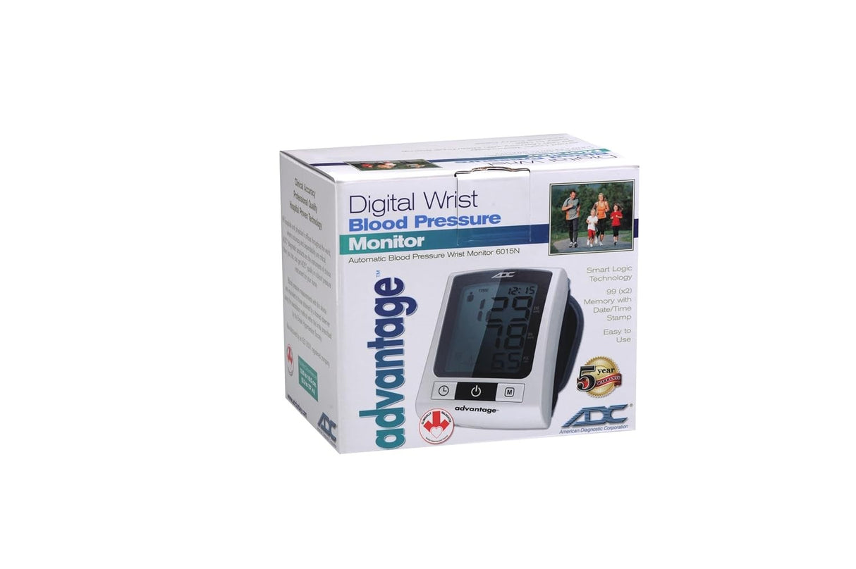 ADC (Advantage) Home Automatic Digital Blood Pressure Monitor, Wrist, Adult Cuff