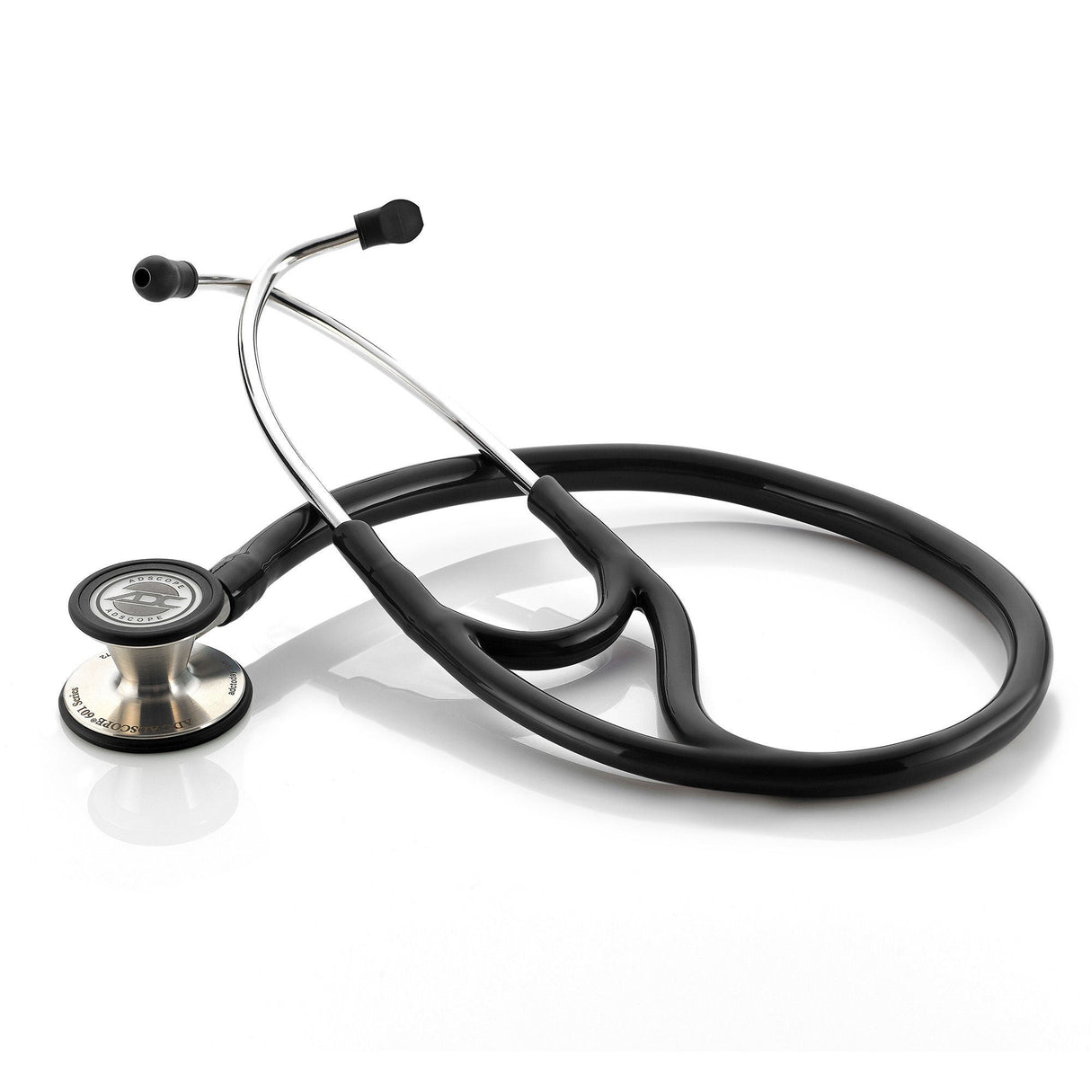 Adscope 601 Cardiology Stethoscope, Black, Convertible Chestpiece, 19" Tube
