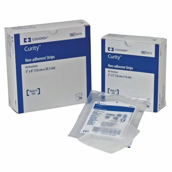 Curity Oil Emulsion Impregnated Dressing, Rectangle, 5 x 9", Sterile, White, Mesh / Knitted Fabric - 6116-Single - LL Medico