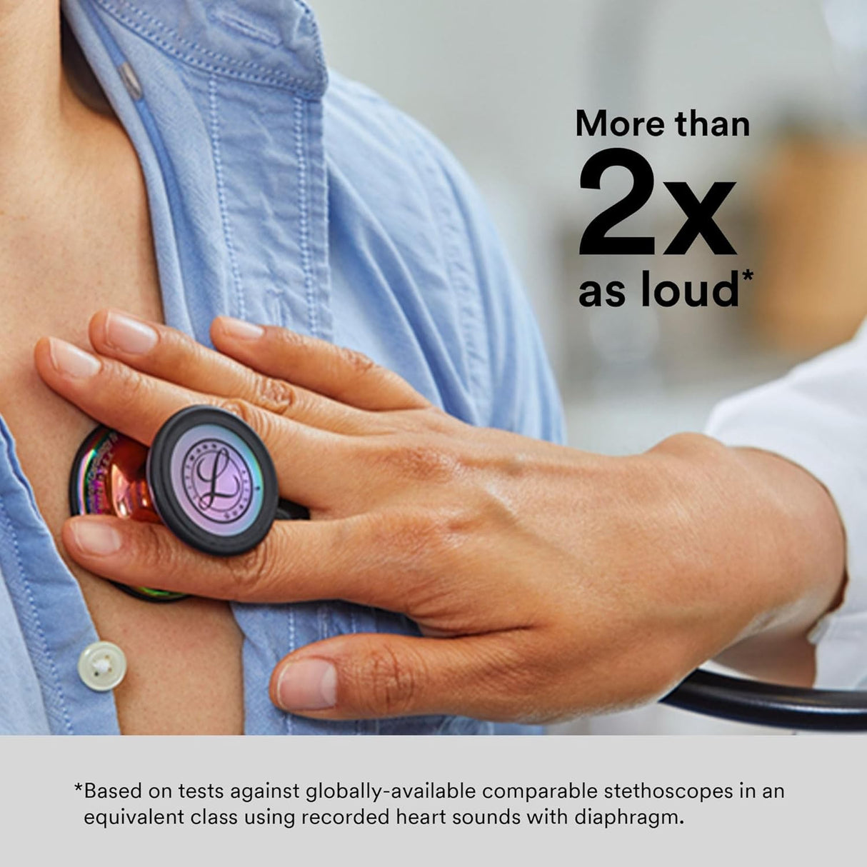 3M Littmann Cardiology IV Diagnostic Stethoscope, Black, 27" Tube
