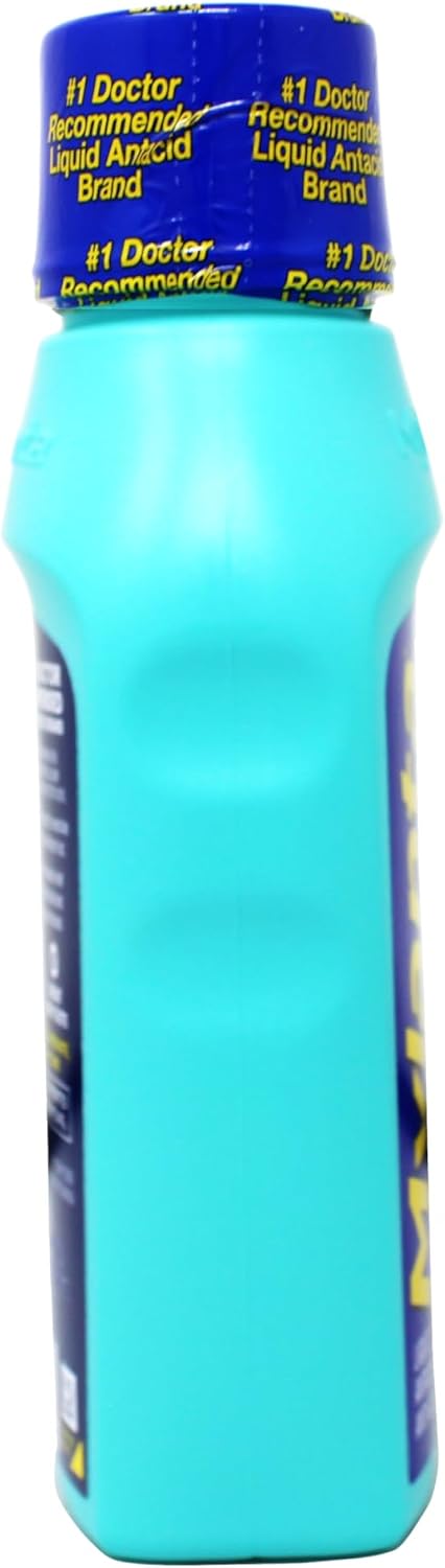 Mylanta Maximum Strength Antacid + Anti-Gas Liquid, Classic Flavor, 800 mg / 800 mg / 80 mg, 12 oz - 81990301128 - LL Medico