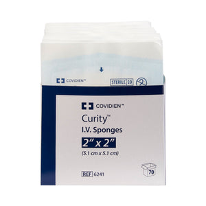 Cardinal Health Curity IV / Drain Split Dressing, 2 x 2 Inch, Six-Ply