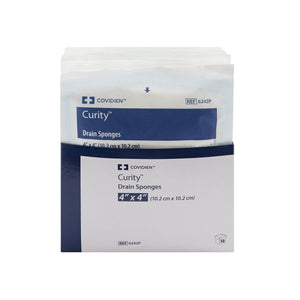 Cardinal Health Curity Drain Sponge, 4 x 4 Inch, Six-Ply