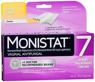 Monistat 7 Vaginal Antifungal Suppository, Miconazole Nitrate 2% - 63736002615 - LL Medico
