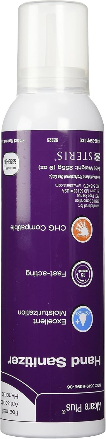 Alcare Plus Hand Sanitizer Foamed Antiseptic Handrub, 9 oz