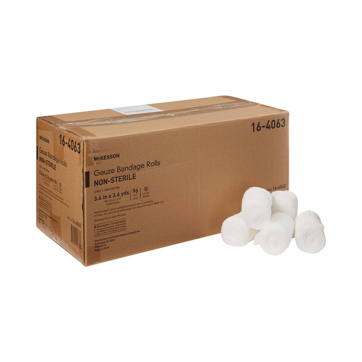McKesson Fluff Bandage Roll, 2.5 Inch x 3 Yard, Six-Ply