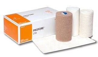 Profore Lite, 3-Layer Lite Compression Bandage System, Self-adherent / Tape Closure, Tan / White, Elastic / Fabric, NonSterile, 20 to 30 mmHg - 66000771-Single - LL Medico