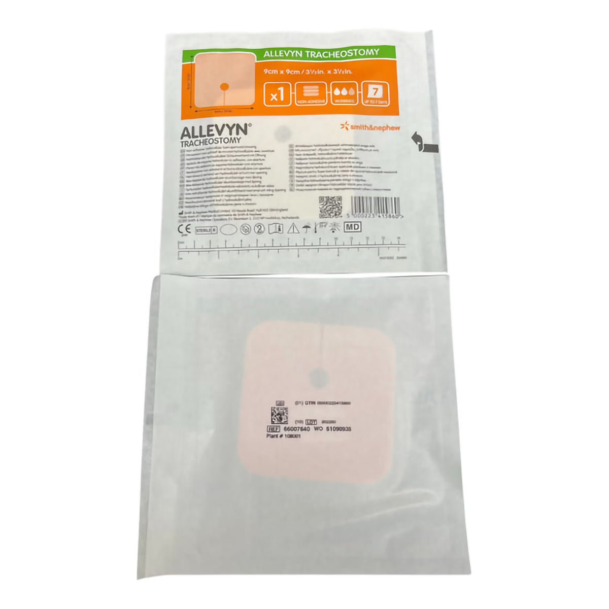 Smith & Nephew Allevyn Tracheostomy Nonadhesive Foam Dressing, Sterile, 3 1/2" x 3 1/2" - 66007640 - LL Medico