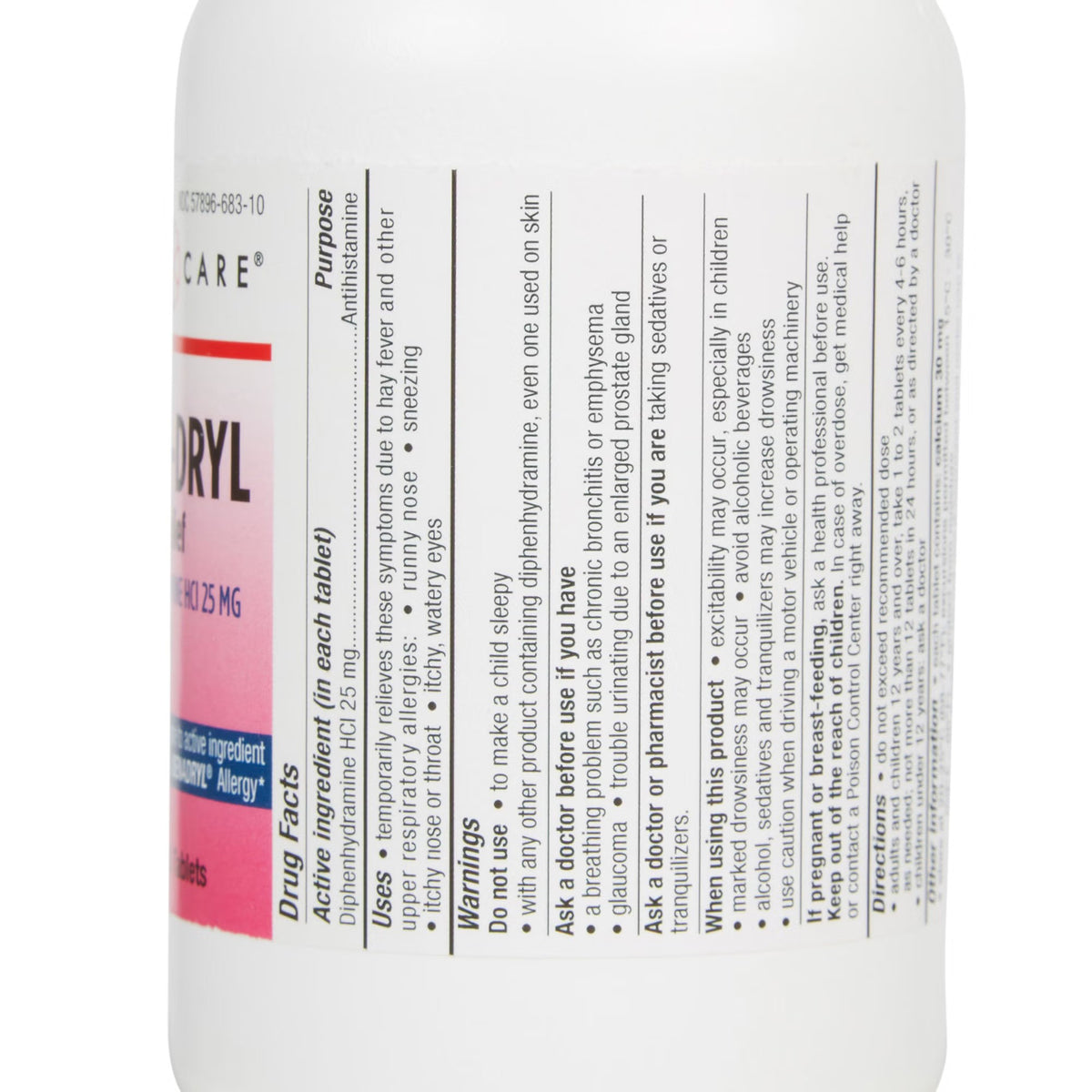 Geri-Care Geri-Dryl Allergy Relief, Diphenhydramine HCl 25 mg, Tablet - 681-10-GCP - LL Medico