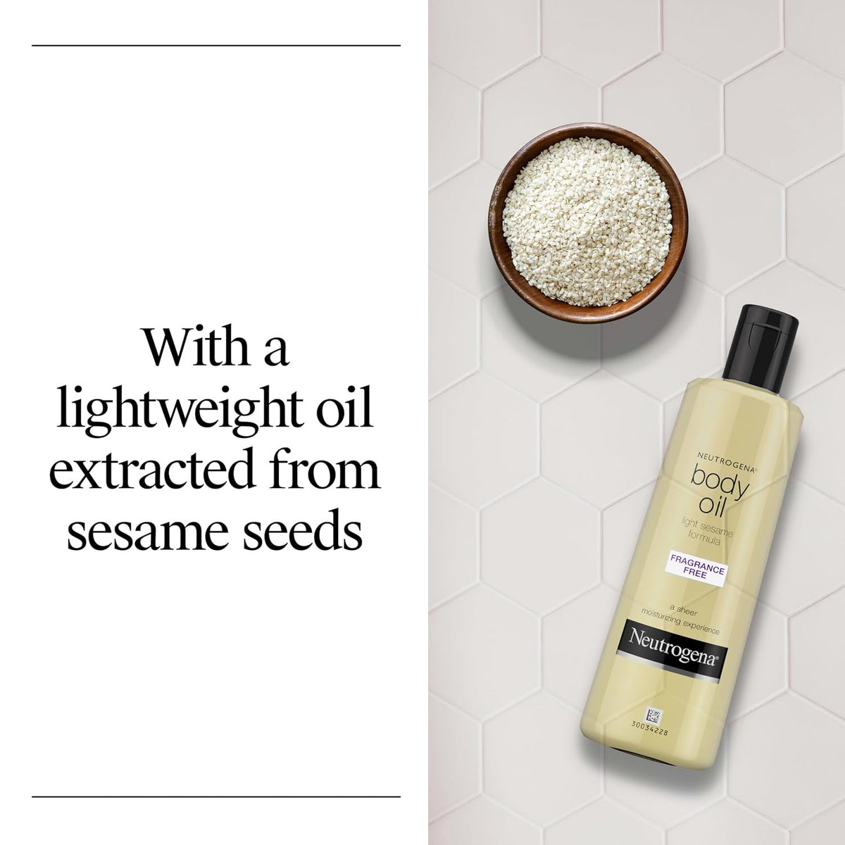 Neutrogena Body Oil, Light Sesame Formula, 8.5 fl oz