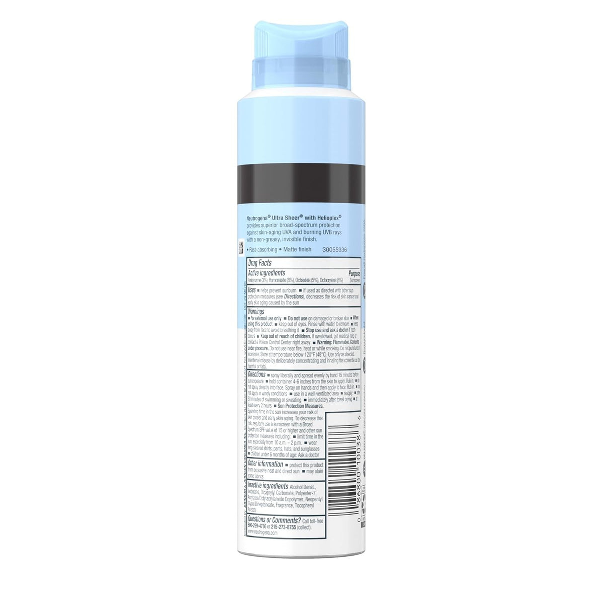 Neutrogena Ultra Sheer Body Mist Sunscreen Spray SPF 30, 5 oz