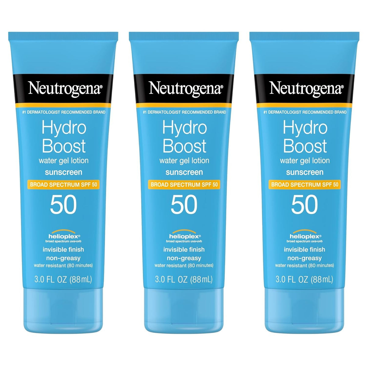 Neutrogena Hydro Boost Water Gel Lotion Sunscreen SPF 50, 3 fl oz