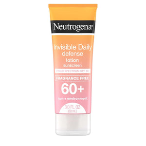 Neutrogena Invisible Daily Defense Sunscreen Lotion SPF 60+, Fragrance Free, 3 fl oz