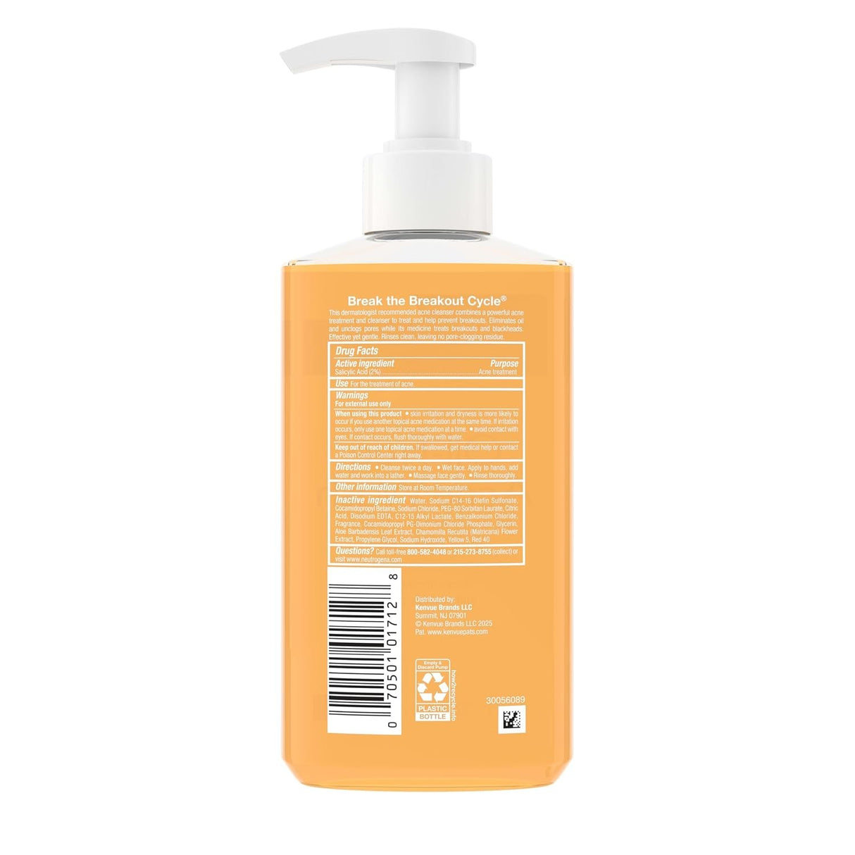 Neutrogena Oil-Free Acne Wash Liquid, 9.1 fl oz