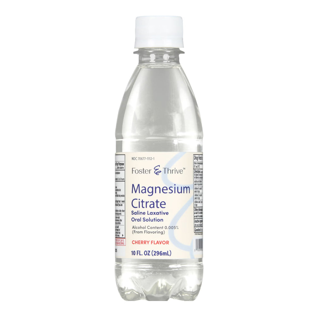 Foster & Thrive Magnesium Citrate Saline Laxative Oral Solution, Cherry, 10 oz - 70677111201 - LL Medico