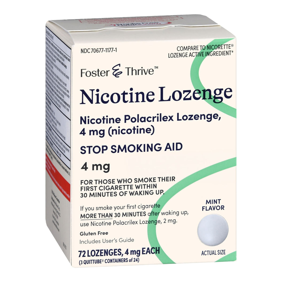 Foster & Thrive Nicotine Polacrilex Lozenges, 4 mg, Cinnamon, Stop Smoking Aid - 70677117701 - LL Medico