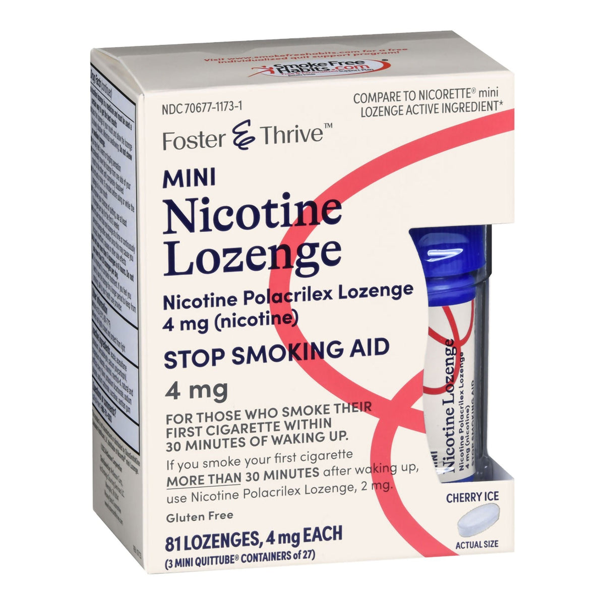 Foster & Thrive Nicotine Polacrilex Lozenges, 4 mg, Cinnamon, Stop Smoking Aid - 70677117701 - LL Medico
