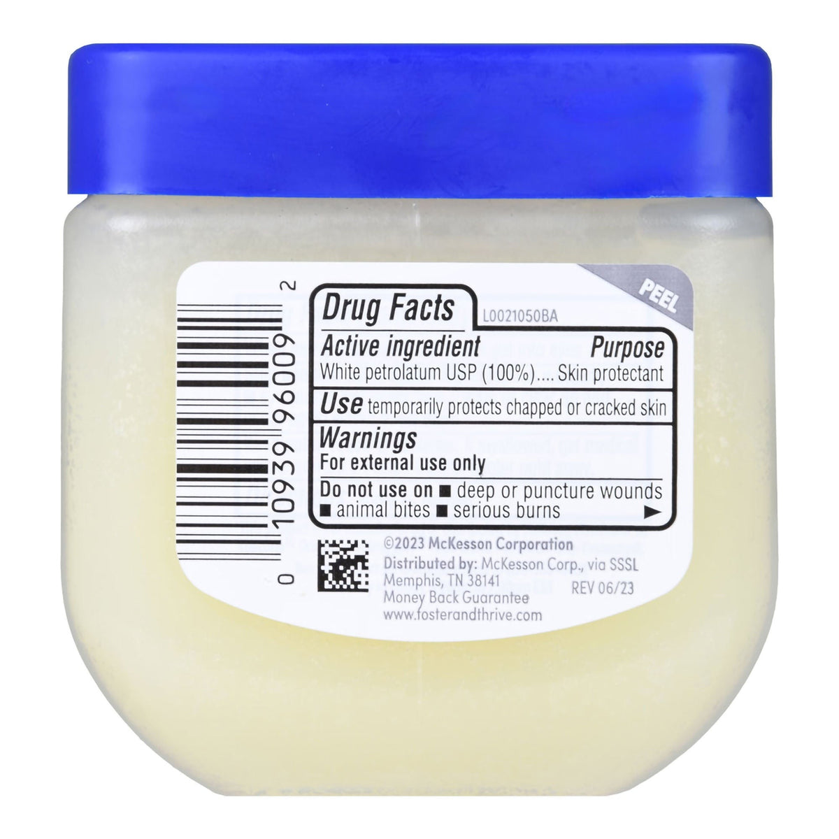Foster & Thrive Petroleum Jelly, White Petrolatum, Skin Protectant, NonSterile - 70677123501 - LL Medico