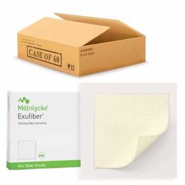 Exufiber Gelling Fiber Dressing, 15 x 15 Centimeter