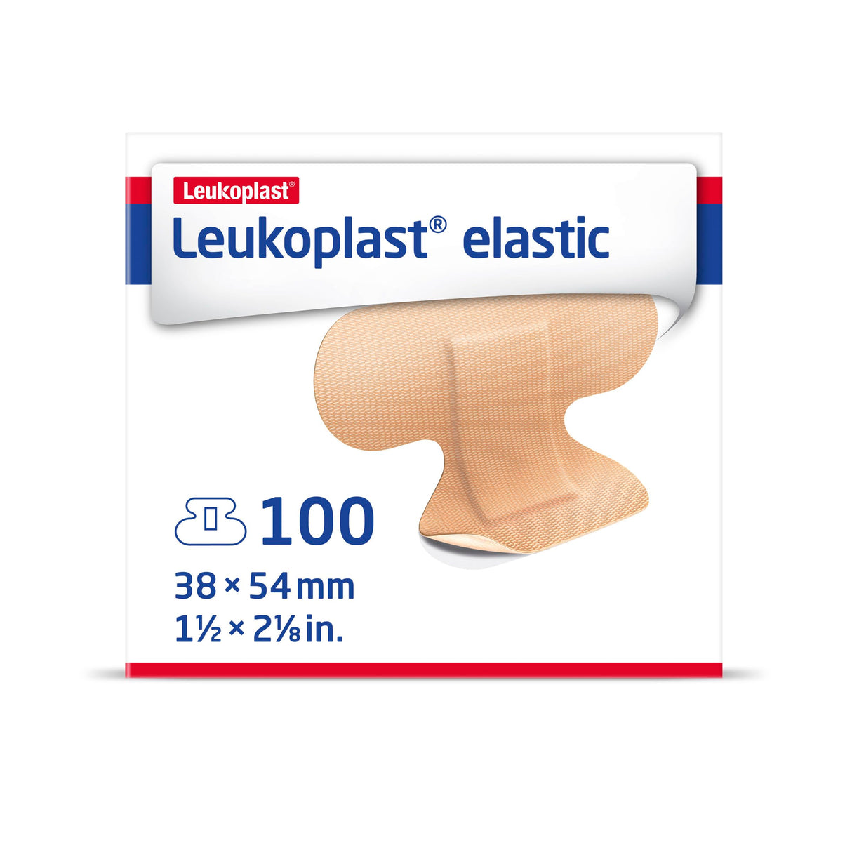 Leukoplast Elastic Adhesive Strip, 1-1/2 x 3 Inch Knuckle