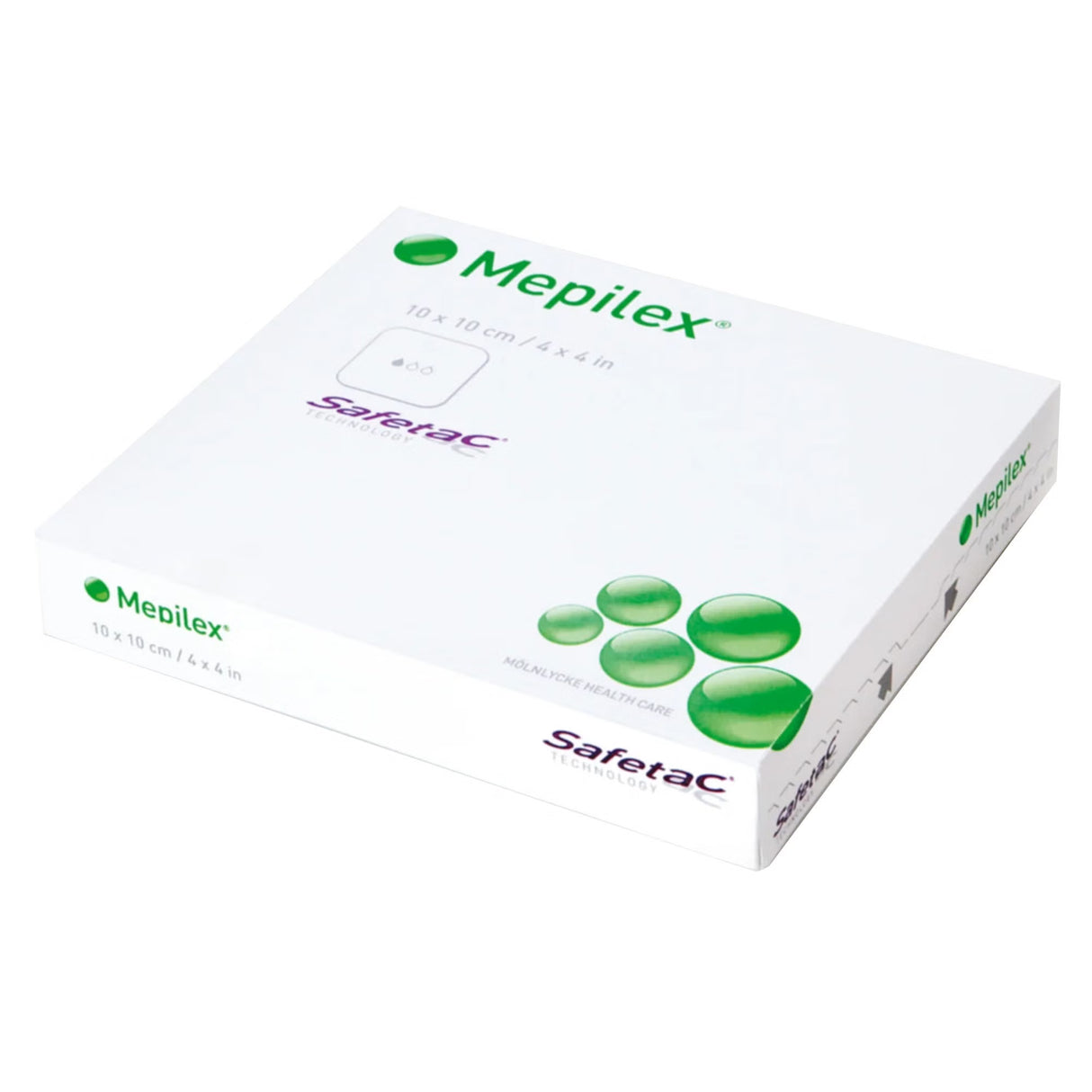 Mepilex Silicone Adhesive without Border Silicone Foam Dressing, 4 x 4 Inch
