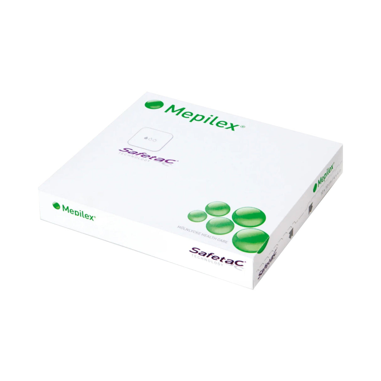 Mepilex Silicone Adhesive without Border Silicone Foam Dressing, 4 x 8 Inch