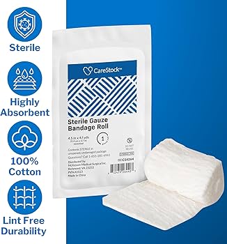 CareStock Nonsterile Gauze Bandage Roll, Sterile, 4.5 Inch x 4.1 Yard