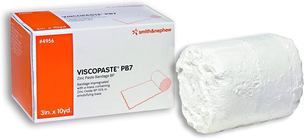 Viscopaste PB7 Zinc Impregnated Dressing, 3 Inch x 10 Yard
