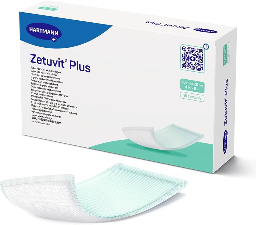 Zetuvit Plus Sterile Superabsorbent Dressing, 6 x 8 Inch