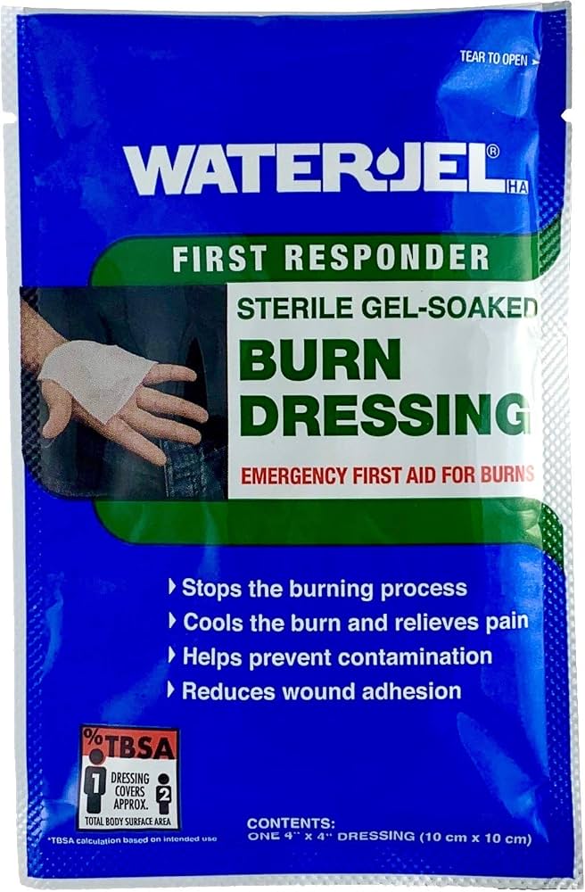 Water-Jel First Responder Burn Dressing, 4 x 4 Inch