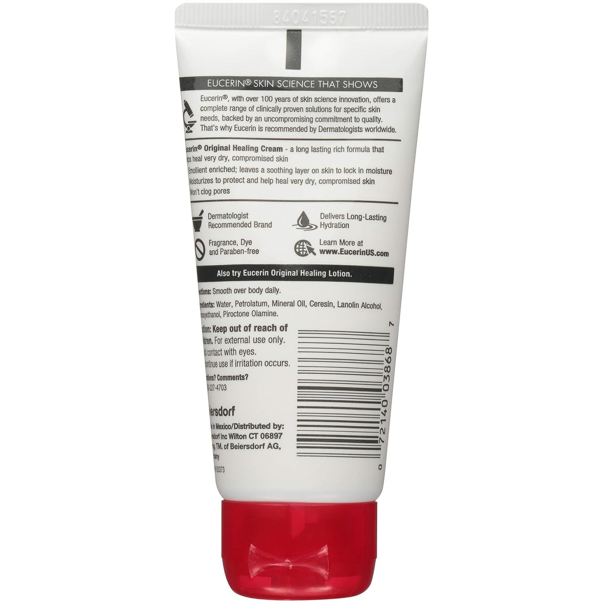 Eucerin Original Healing Cream, Fragrance Free, Unscented